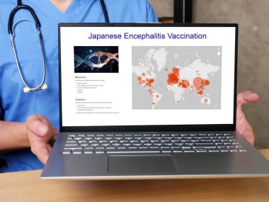 Japon Ensefalit Aşısı hakkında yazılı ifade ile kavramsal fotoğraf