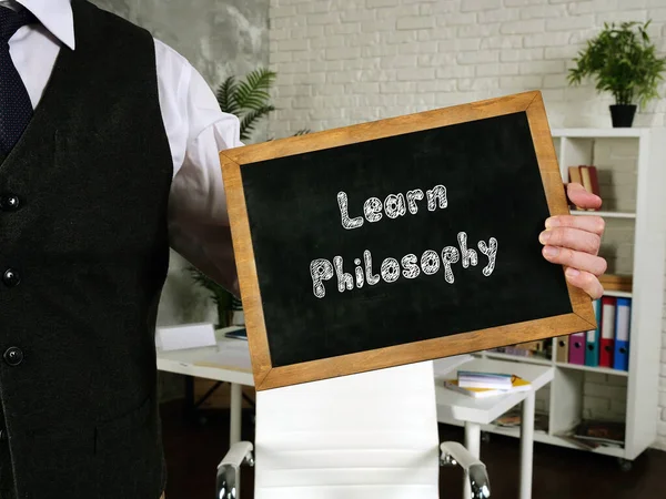Conceptual Photo Learn Philosophy Handwritten Phrase — Stock Photo, Image