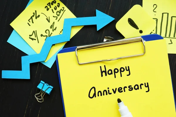 Happy Anniversary Phrase Sheet — Stock Photo, Image