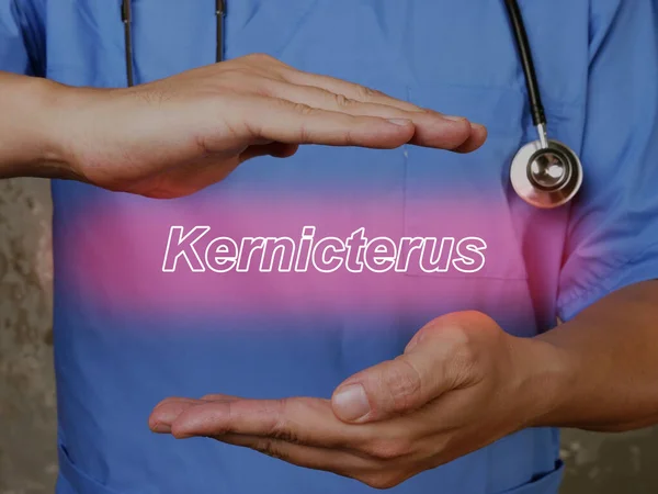 Concepto Cuidado Salud Que Significa Kernicterus Con Signo Pedazo Papel — Foto de Stock
