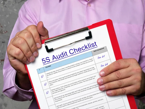 Audit Checkliste Beschriftung Auf Dem Blatt — Stockfoto