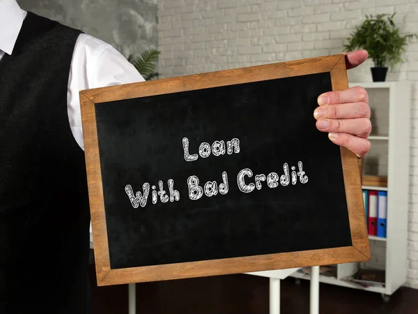 Financial Concept Meaning Loan Bad Credit Inscription Piece Paper — Stock Photo, Image