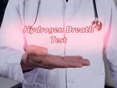 Medical concept about Hydrogen Breath Test with inscription on the sheet clipart