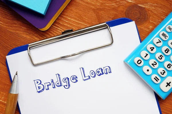 Bridge Loan Inscription Page — Stock Photo, Image