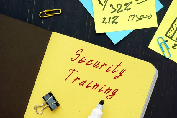 Financial Concept Security Training Sign Page — Stock Photo, Image