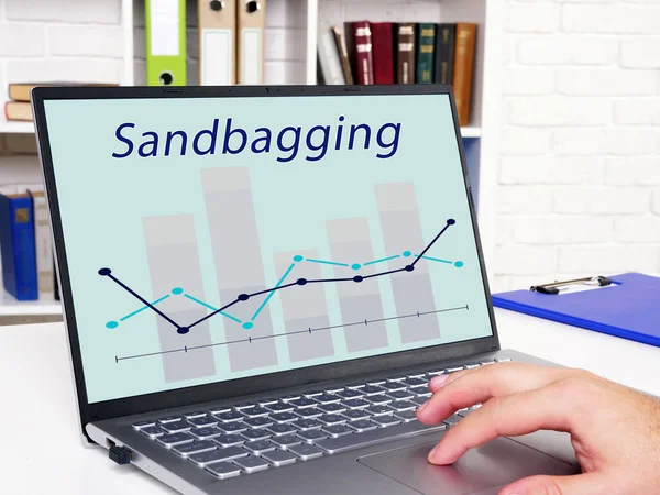 Sandbagging Signo Página — Foto de Stock
