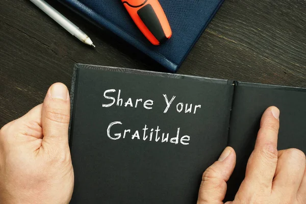 Share Your Gratitude Inscription Page — Stock Photo, Image
