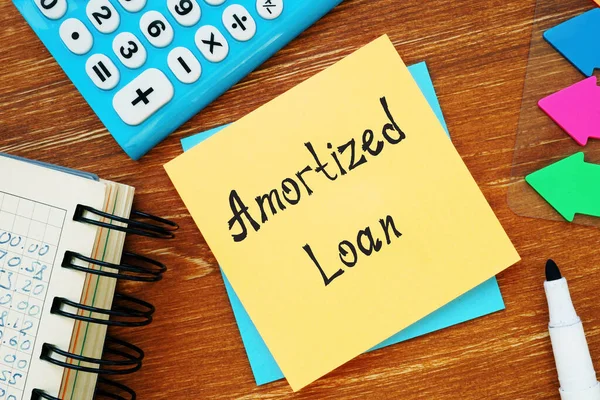 Konzeptfoto Über Amortisated Loan Mit Handschriftlicher Formulierung — Stockfoto