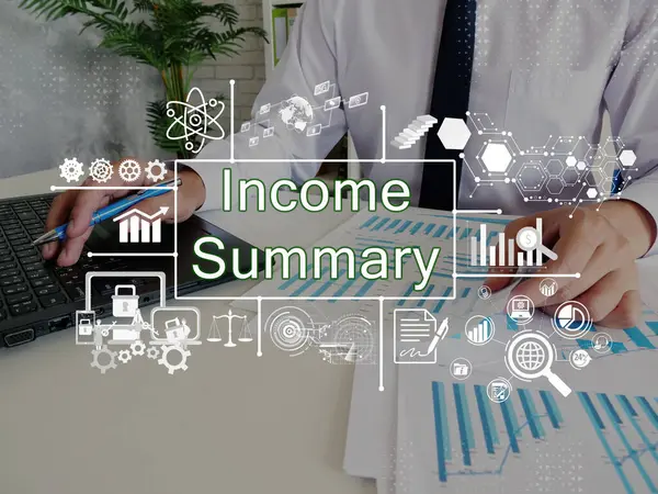 Business Concept Meaning Income Summary Sign Page — Stock Photo, Image