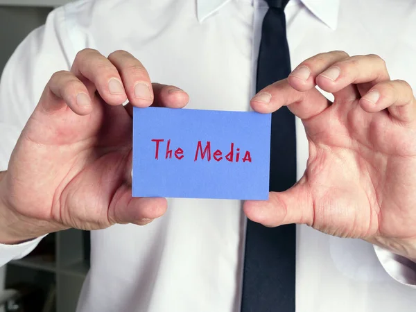 Foto Conceptual Sobre Los Medios Con Frase Escrita —  Fotos de Stock