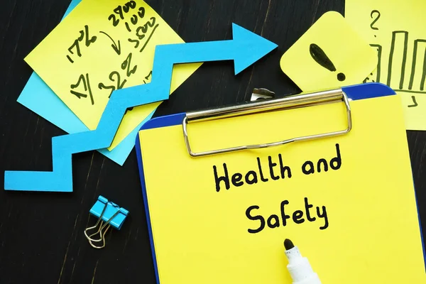 Financial Concept Meaning Health Safety Sign Sheet — Stock Photo, Image