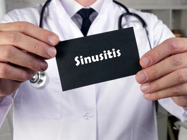 Concepto Médico Que Significa Sinusitis Infección Sinusal Con Signo Página — Foto de Stock
