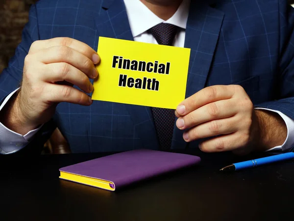 Financiële Gezondheid Zin Visitekaartje — Stockfoto