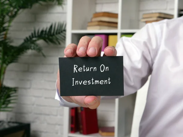 Return Frase Investimento Pedaço Papel — Fotografia de Stock