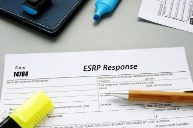  Finansal Form 14764 ESRP Yanıtı konsepti