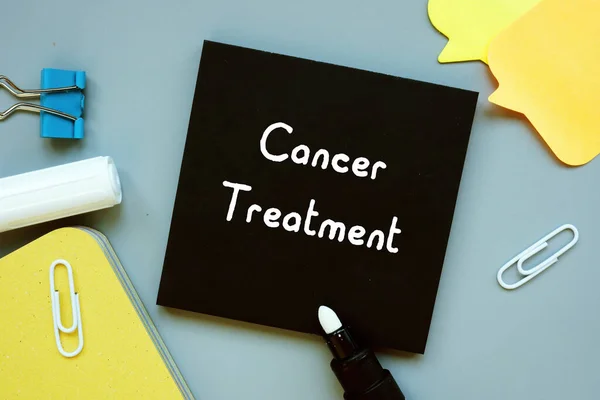 Business Concept Meaning Cancer Treatment Sign Piece Paper — Stock Photo, Image