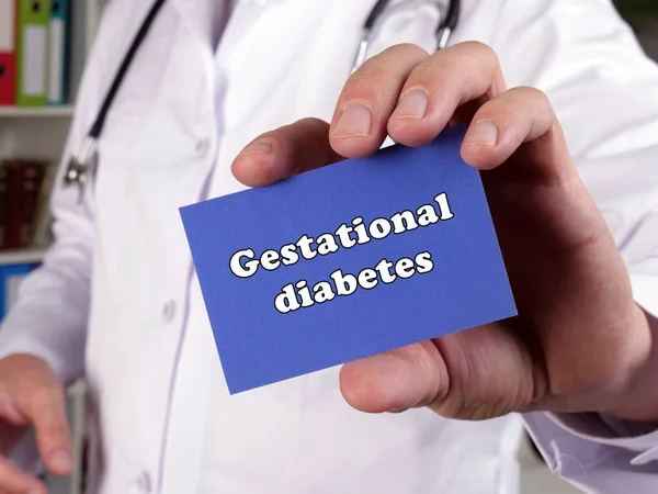 Foto Konseptual Tentang Diabetes Gestasional Dengan Teks Tertulis — Stok Foto