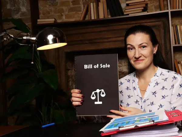 Νομική Έννοια Για Bill Sale Την Υπογραφή Στο Φύλλο — Φωτογραφία Αρχείου