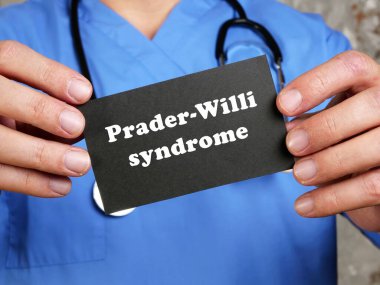 Prader-Willi sendromu anlamına gelen tıbbi konsept.