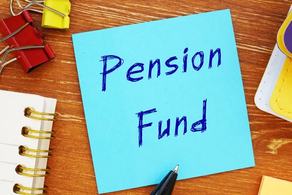 Frase Fundo Pensões Papel — Fotografia de Stock