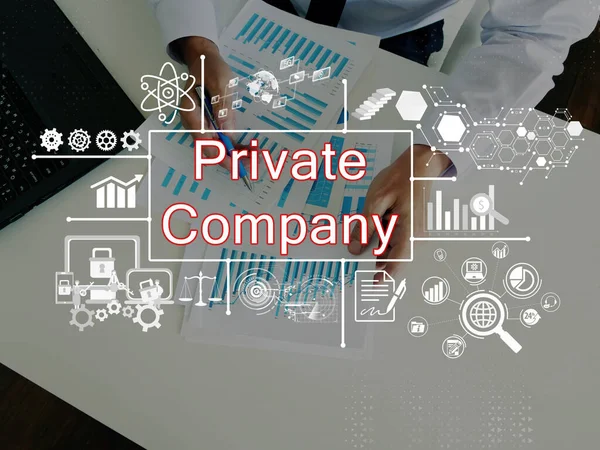 Business Concept Private Company Phrase Page — Stock Photo, Image