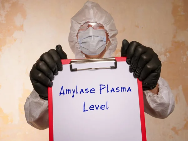 Медична Концепція Означає Amylase Plasma Level Знаком Аркуші — стокове фото