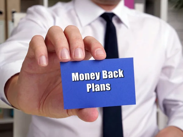 Concepto Negocio Sobre Money Back Planes Con Signo Pedazo Papel —  Fotos de Stock