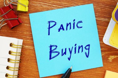 İş konsepti: Panik Satın Alma