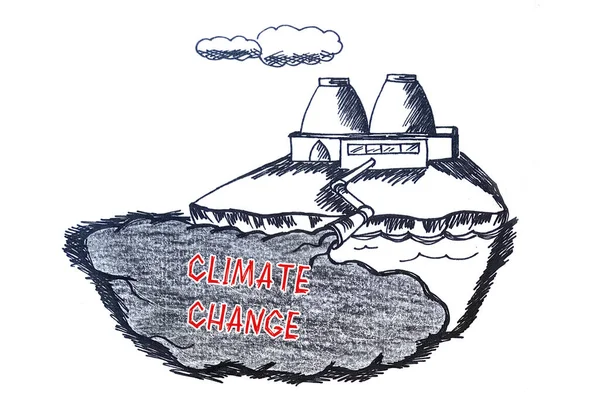 Malo Concepto Ecología Que Significa Cambio Climático Con Frase Página —  Fotos de Stock