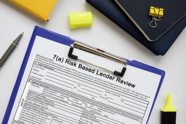 Έντυπο Sba Risk Based Lender Review — Φωτογραφία Αρχείου