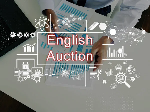 Business concept meaning English Auction with sign on the sheet