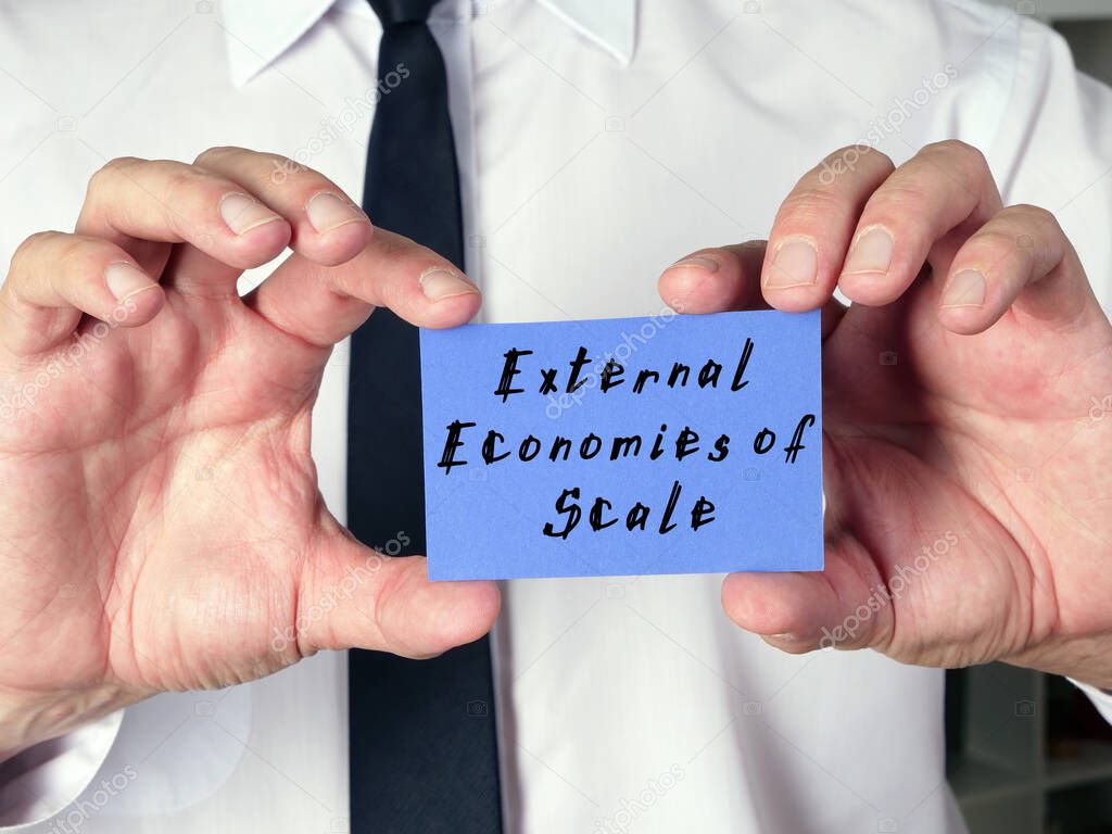 Business concept about External Economies of Scale with inscription on the page