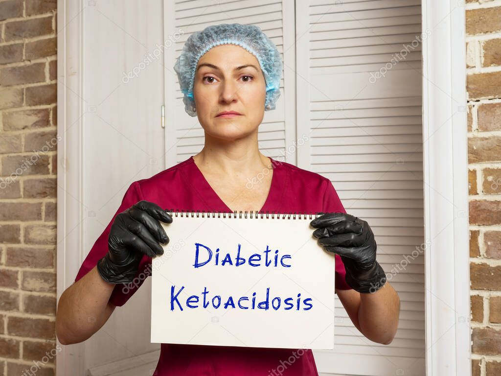 Healthcare concept about Diabetic Ketoacidosis DKA with phrase on the piece of paper