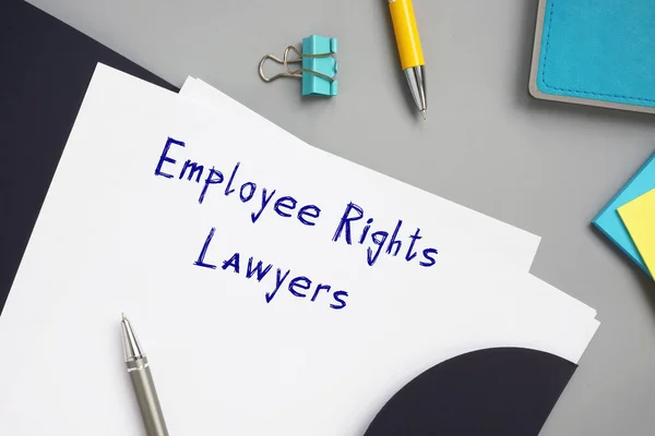 Legal concept about Employee Rights Lawyers with inscription on the page