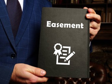 Legal concept meaning Easement with phrase on the page clipart
