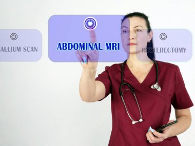  Menüde MR metni var. Modern terapi cep telefonunda bir şey arıyor.