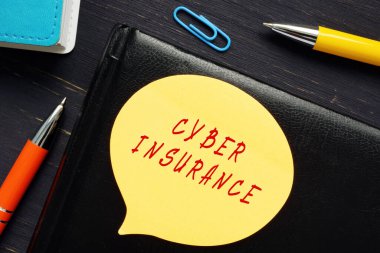 CYBER INSURANCE Finansal konsepti iş kağıdında yazılı