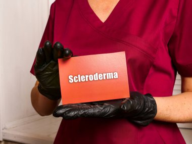 Healthcare concept about Scleroderma with phrase on the page clipart