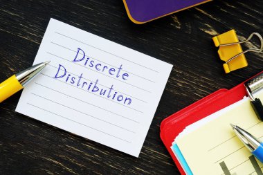  Sayfasında yazı olan Discrete Distribution hakkında finansal konsept