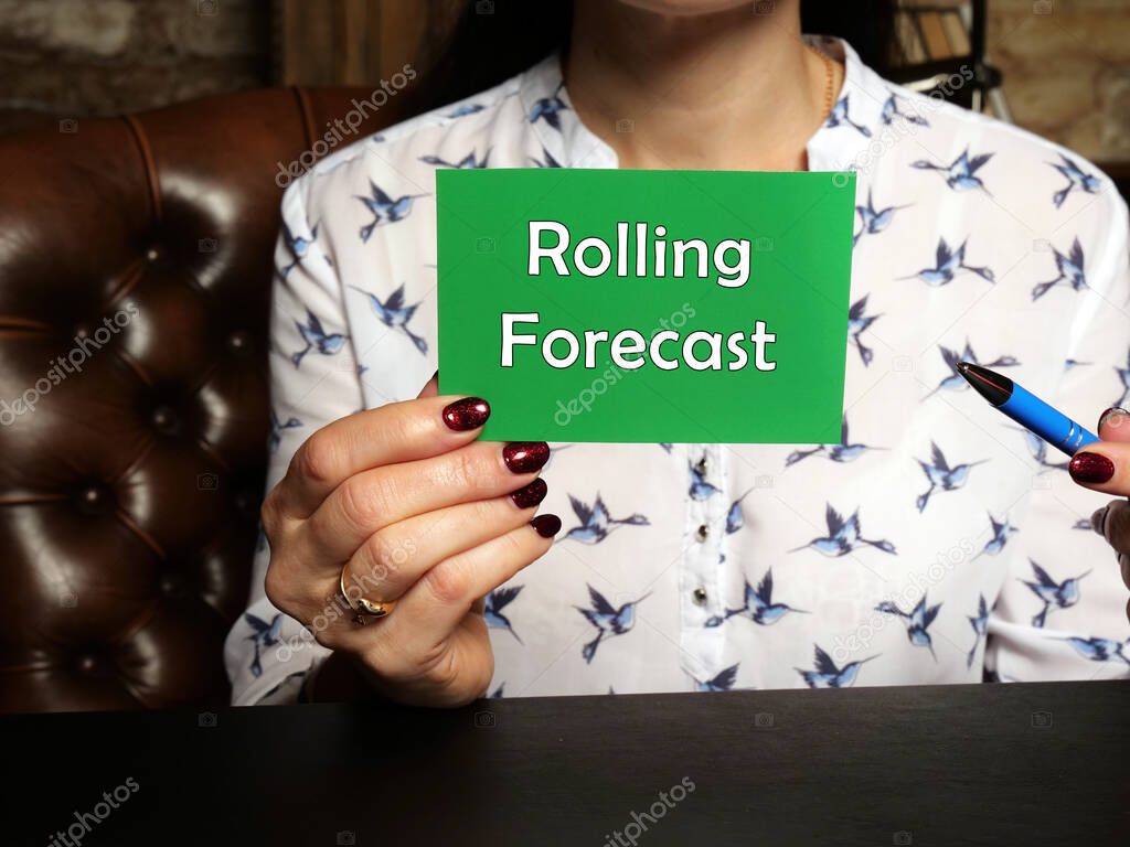 Concepto financiero que significa Rolling Forecast con frase sobre