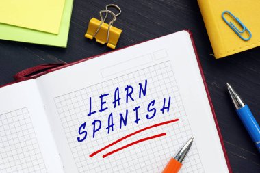 Sayfadaki cümleyle Learn SPANISH hakkında iş konsepti.