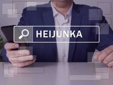HEIJUNKA düğmesini ara. Yönetici cep telefonu teknolojilerini kullan. 