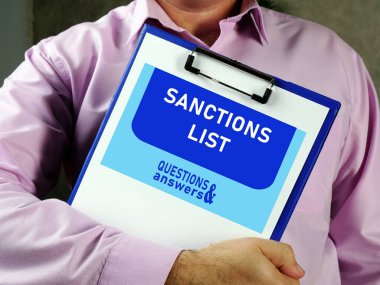 SANCTIONS LİST ile ilgili iş konsepti..