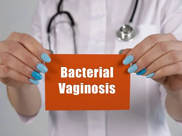 Concepto Médico Sobre Vaginosis Bacteriana Con Signo Hoja — Foto de Stock