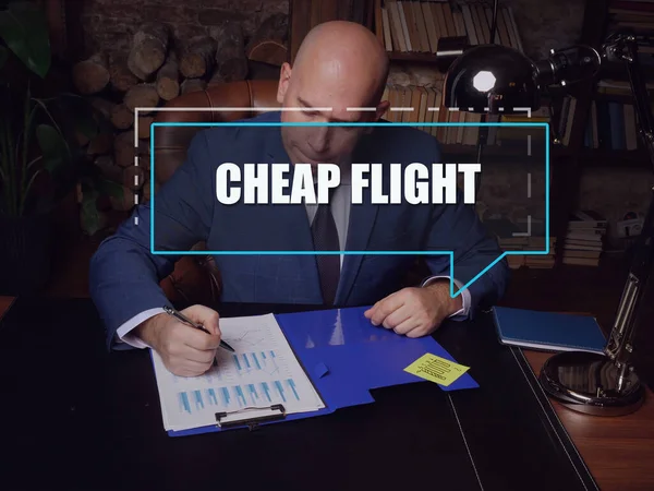 Cheap Flight Fras Skärmen Revisor Kontroll Ekonomisk Rapport Cheapflights Resa — Stockfoto