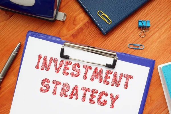 Investment Strategy Hakkındaki Finansal Konsept — Stok fotoğraf