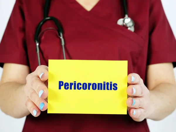 Medizinisches Konzept Bedeutet Perikoronitis Mit Zeichen Auf Der Seite — Stockfoto
