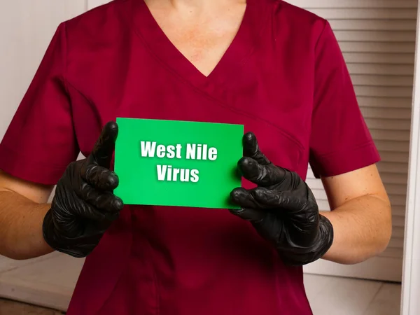 Медична Концепція Про Вірус Західного Нілу Знаком Аркуші Паперу — стокове фото