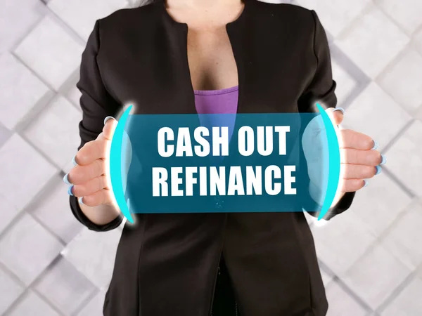 Cash Out Refinance Фраза Экране — стоковое фото