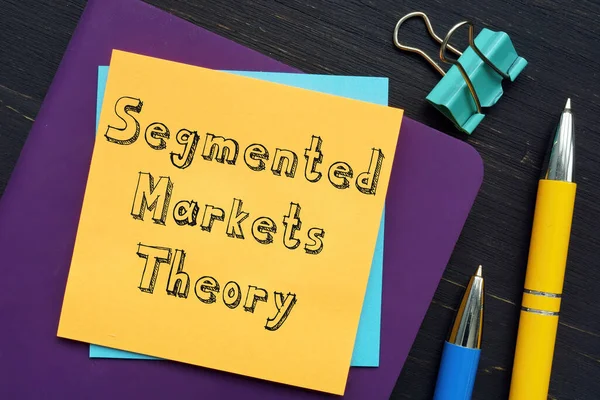 Concepto Financiero Que Significa Teoría Los Mercados Segmentados Con Signo — Foto de Stock